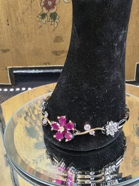 Hematite Swarovski and Gemstone Crystal Braclet